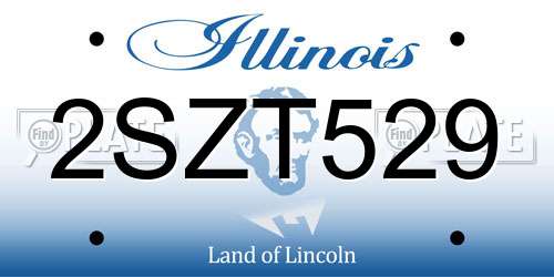 2SZT529 Illinois License Plate