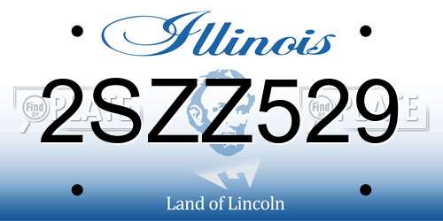 2SZZ529 Illinois License Plate