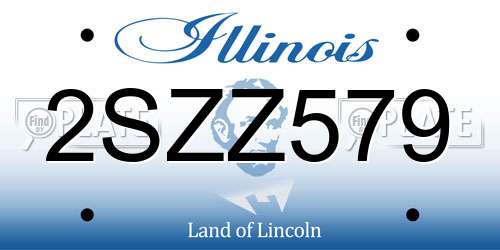 2SZZ579 Illinois License Plate