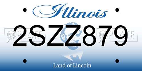 2SZZ879 Illinois License Plate