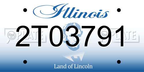 2T03791 Illinois License Plate