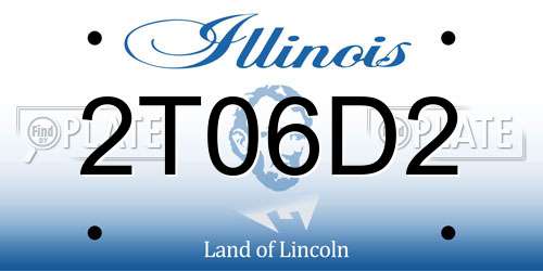 2T06D2 Illinois License Plate