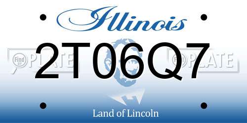 2T06Q7 Illinois License Plate