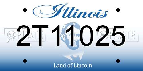 2T11025 Illinois License Plate