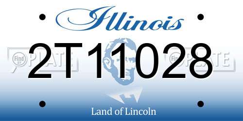 2T11028 Illinois License Plate