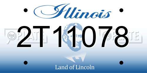 2T11078 Illinois License Plate