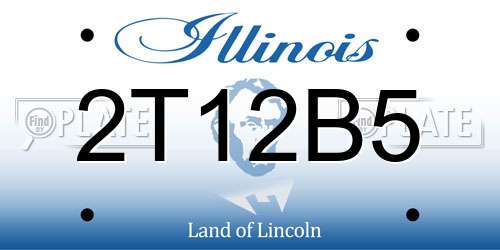 2T12B5 Illinois License Plate