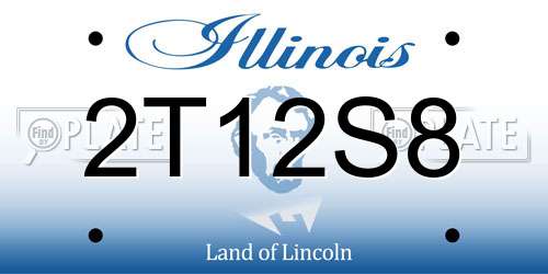 2T12S8 Illinois License Plate