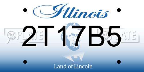 2T17B5 Illinois License Plate