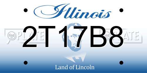 2T17B8 Illinois License Plate