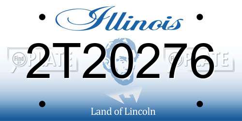 2T20276 Illinois License Plate