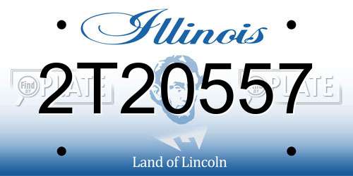 2T20557 Illinois License Plate