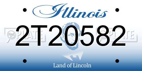 2T20582 Illinois License Plate