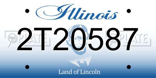 2T20587 Illinois License Plate