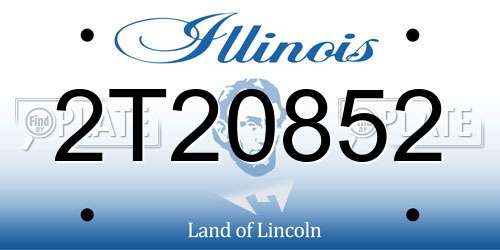 2T20852 Illinois License Plate