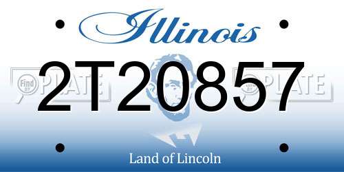 2T20857 Illinois License Plate