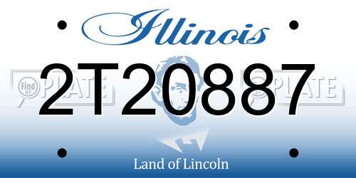 2T20887 Illinois License Plate