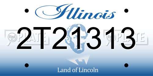 2T21313 Illinois License Plate