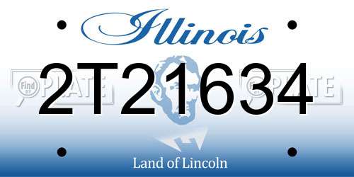 2T21634 Illinois License Plate