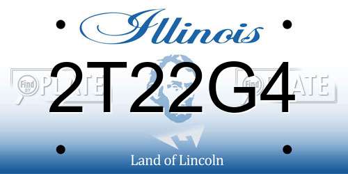 2T22G4 Illinois License Plate