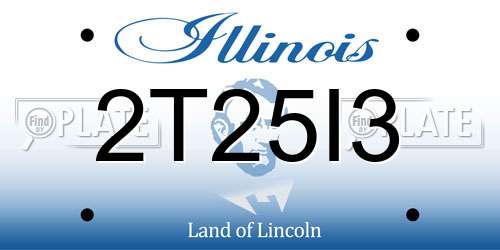 2T25I3 Illinois License Plate