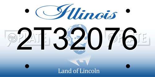 2T32076 Illinois License Plate