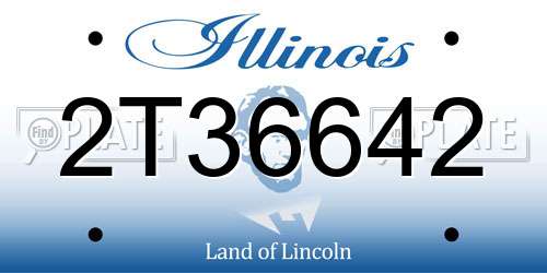 2T36642 Illinois License Plate