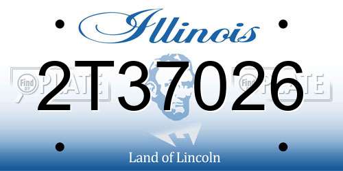 2T37026 Illinois License Plate