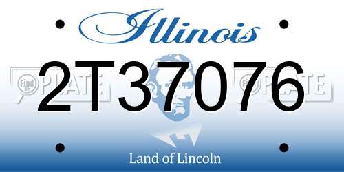 2T37076 Illinois License Plate