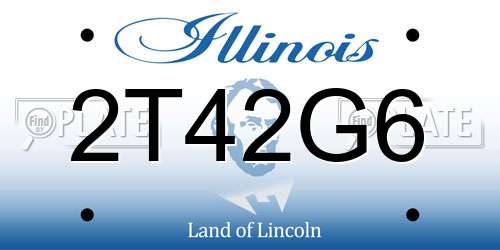 2T42G6 Illinois License Plate