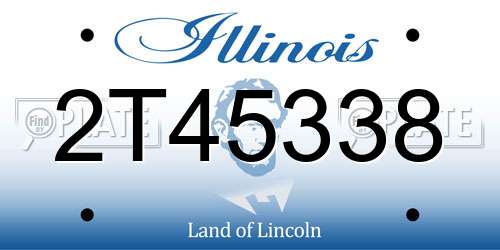 2T45338 Illinois License Plate
