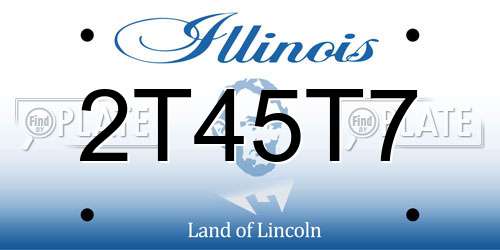 2T45T7 Illinois License Plate