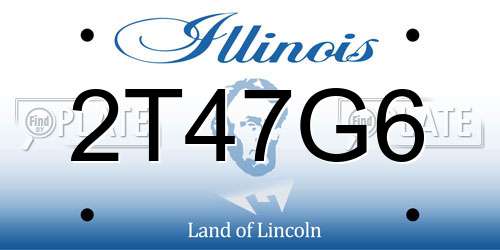 2T47G6 Illinois License Plate