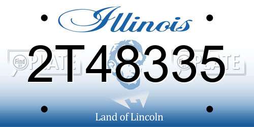 2T48335 Illinois License Plate