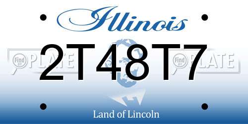 2T48T7 Illinois License Plate