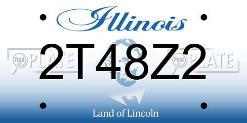 2T48Z2 Illinois License Plate