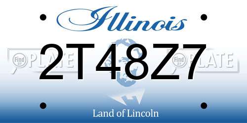 2T48Z7 Illinois License Plate