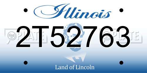 2T52763 Illinois License Plate