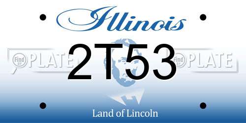 2T53 Illinois License Plate