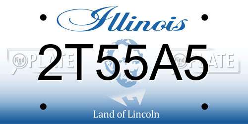 2T55A5 Illinois License Plate