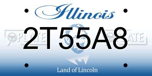 2T55A8 Illinois License Plate
