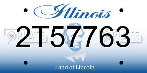 2T57763 Illinois License Plate