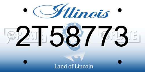 2T58773 Illinois License Plate