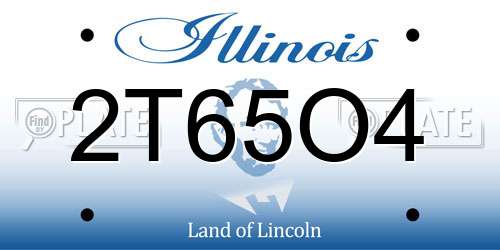2T65O4 Illinois License Plate