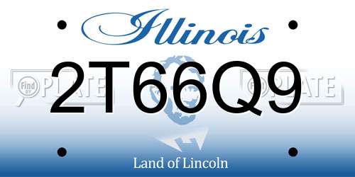 2T66Q9 Illinois License Plate
