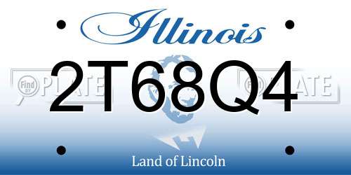 2T68Q4 Illinois License Plate