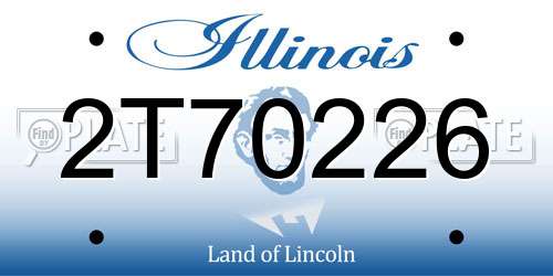 2T70226 Illinois License Plate