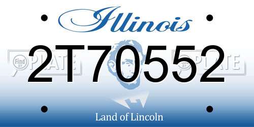 2T70552 Illinois License Plate