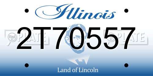 2T70557 Illinois License Plate
