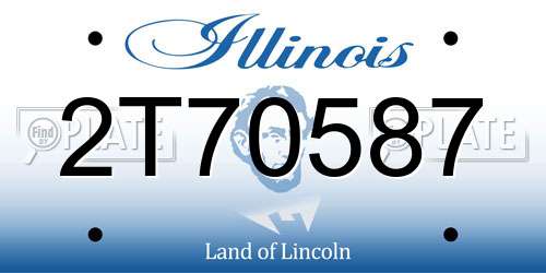 2T70587 Illinois License Plate